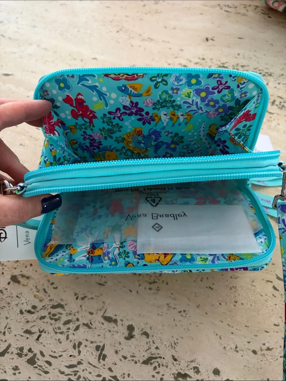 Vera Bradley RFID All in One Crossbody Ariel Floral Ditsy